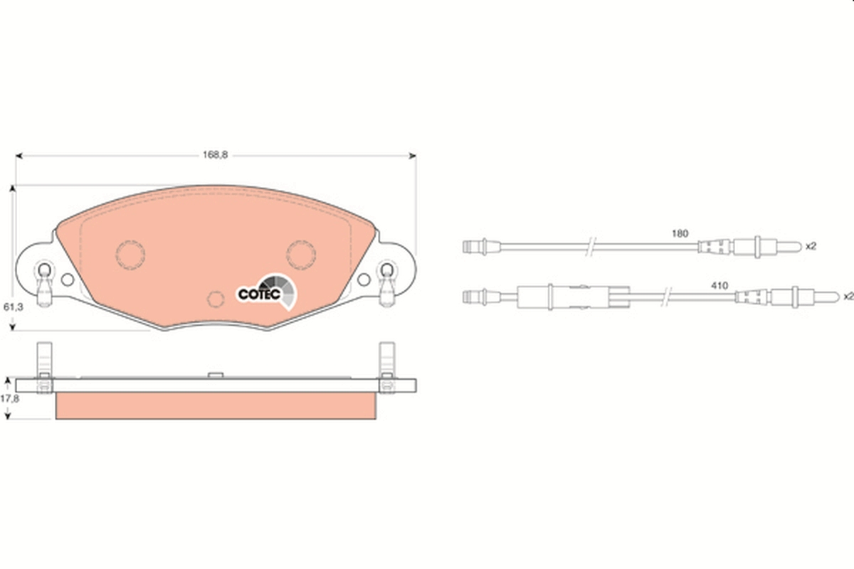 TRW GDB1449 COTEC Brake Pad...