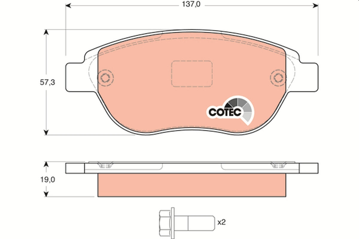 TRW GDB1464 COTEC Brake Pad...