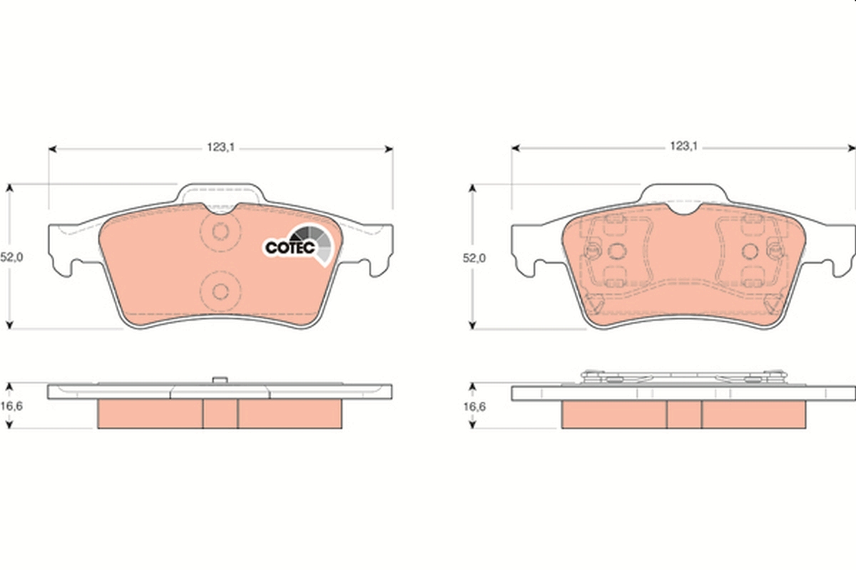 TRW GDB1469 COTEC Brake Pad...