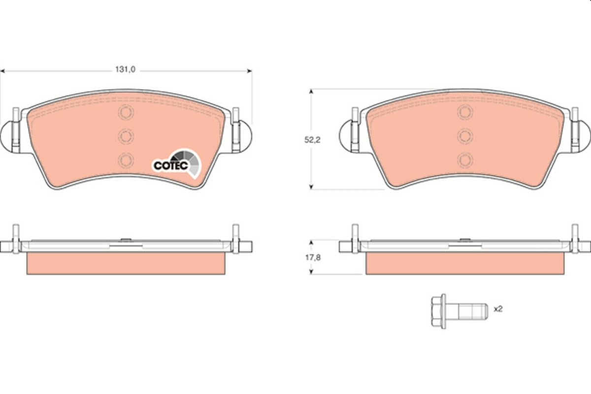 TRW GDB1501 COTEC Brake Pad...