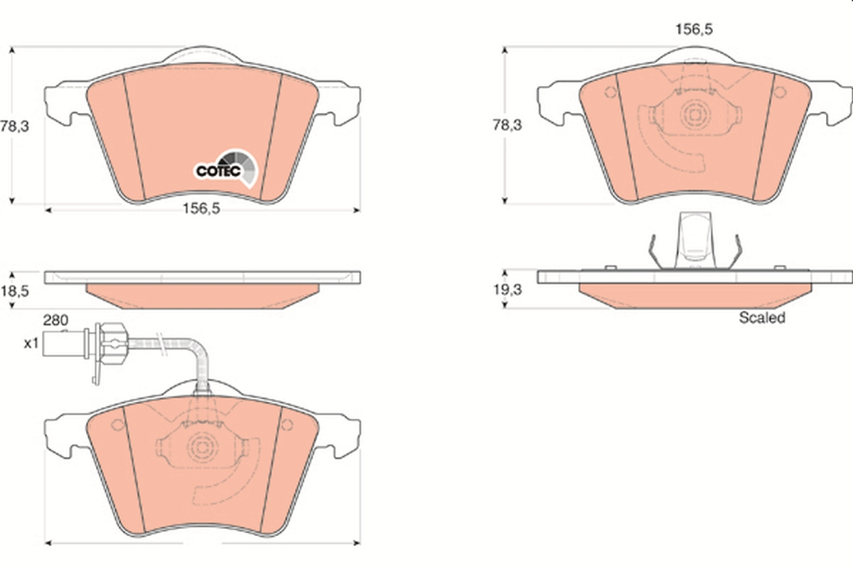 TRW GDB1538 COTEC Brake Pad...