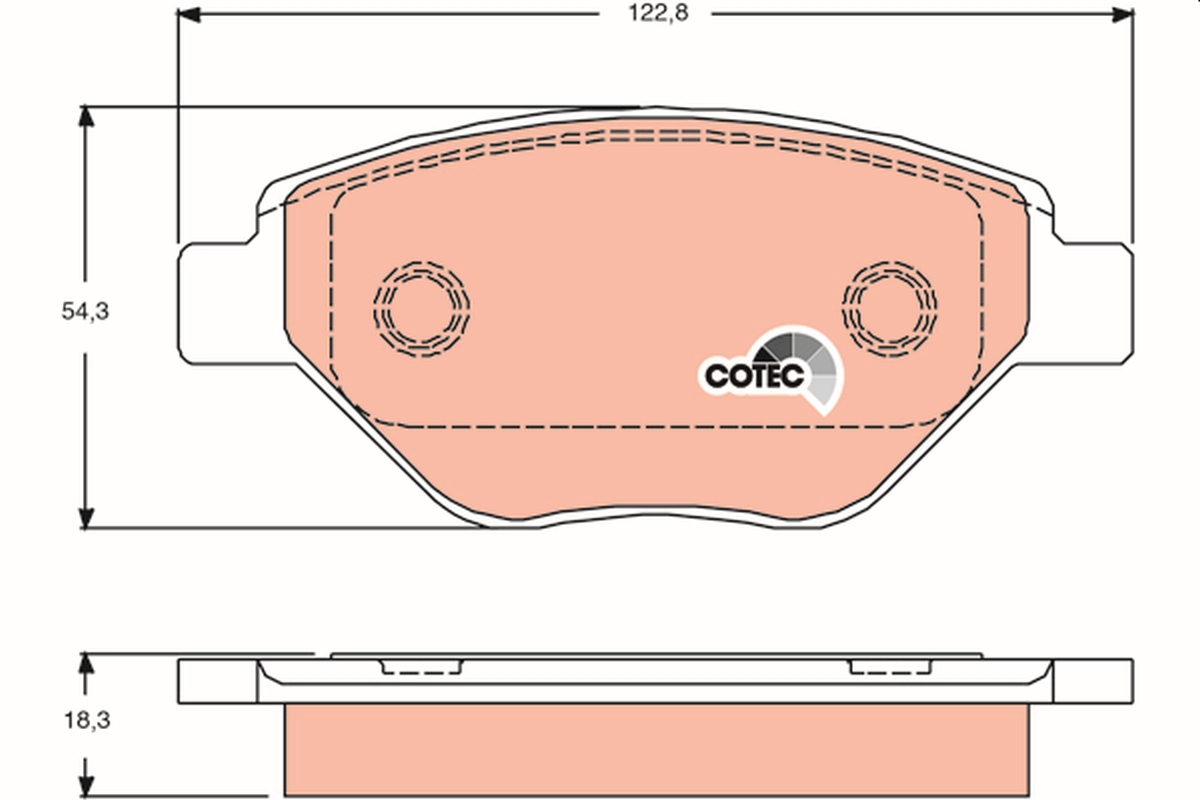TRW GDB1571 COTEC Brake Pad...