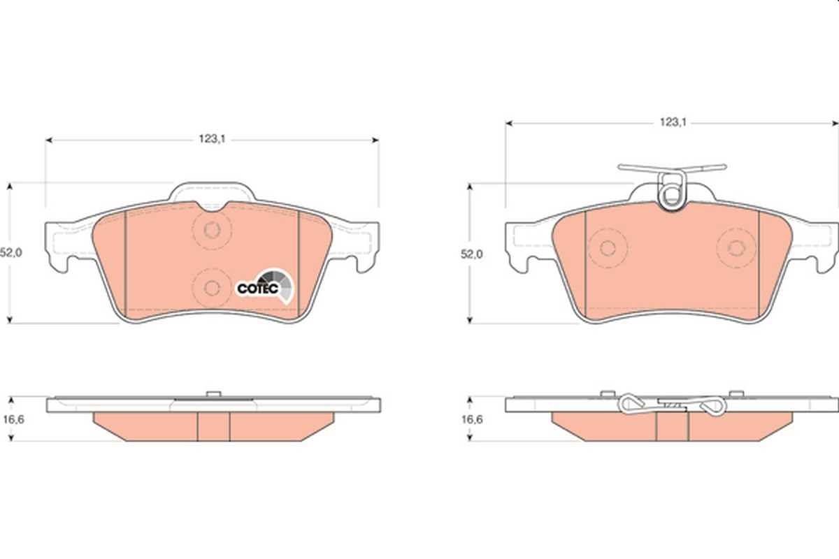 TRW GDB1621 COTEC Brake Pad...