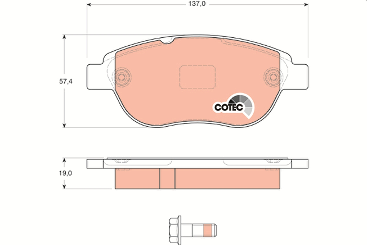TRW GDB1624 COTEC Brake Pad...