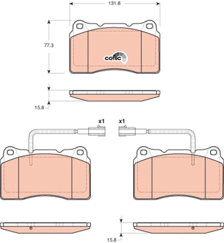 TRW GDB1648 COTEC Brake Pad...