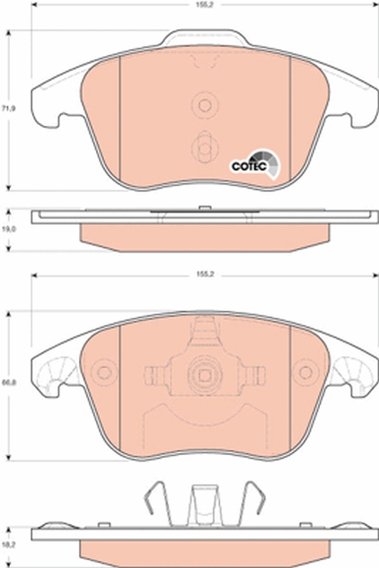 TRW GDB1691 COTEC Brake Pad...