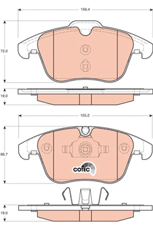 TRW GDB1705 COTEC Brake Pad...