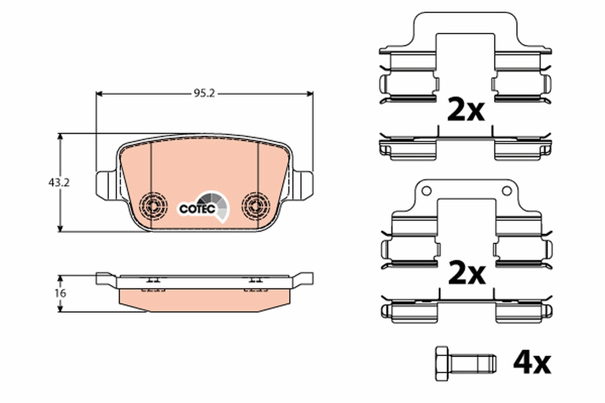 TRW GDB1708 COTEC Brake Pad...