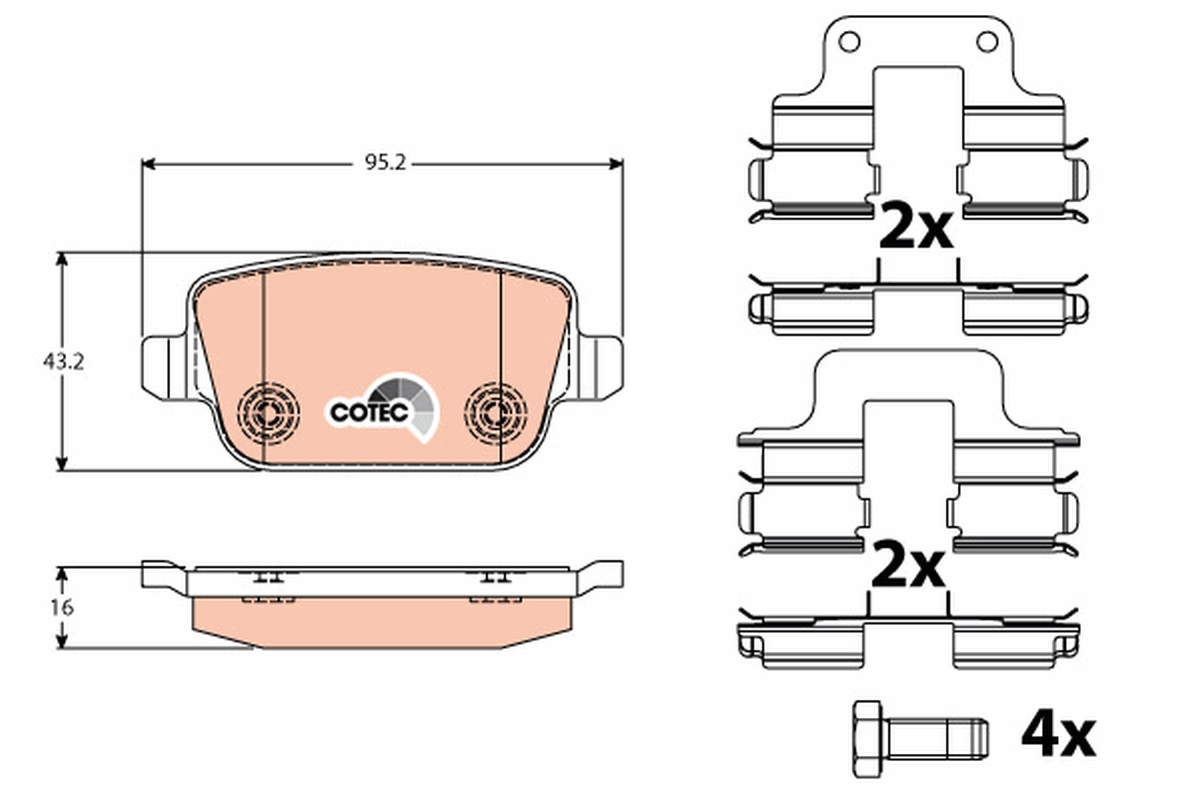 TRW GDB1709 COTEC Brake Pad...