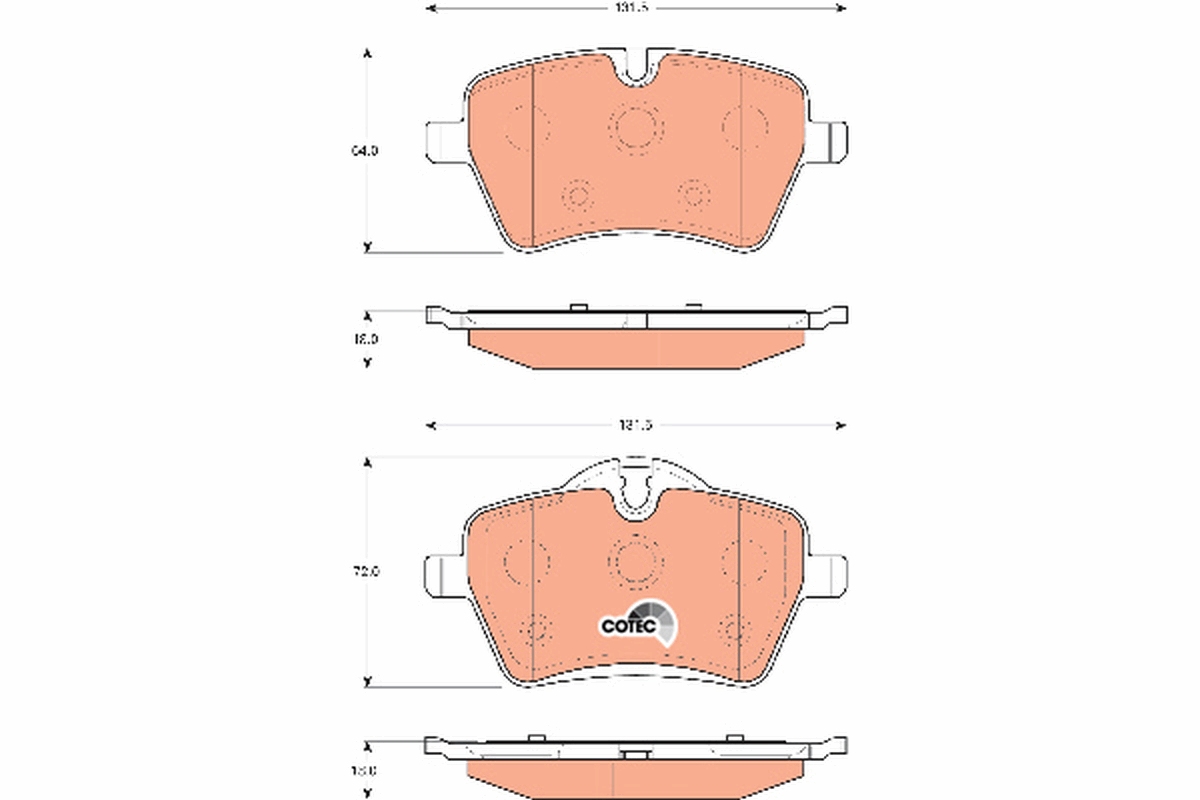 TRW GDB1712 COTEC Brake Pad...