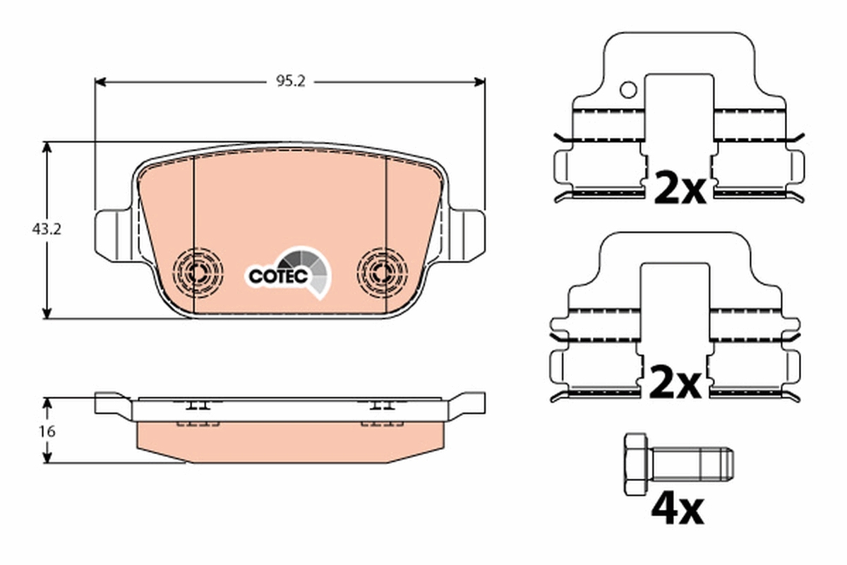 TRW GDB1732 COTEC Brake Pad...