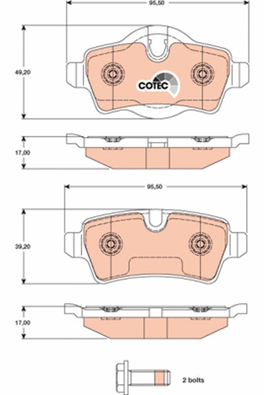 TRW GDB1766 COTEC Brake Pad...