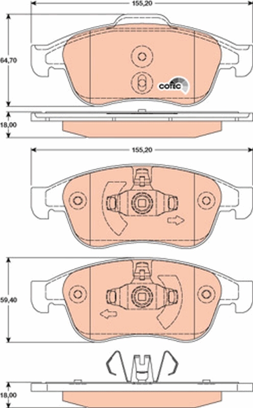 TRW GDB1789 COTEC Brake Pad...