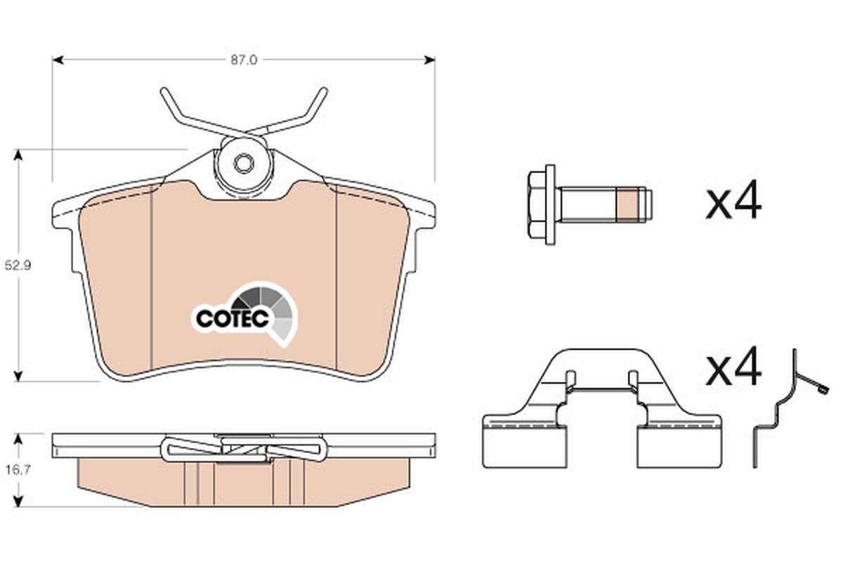 TRW GDB1799 COTEC Brake Pad...