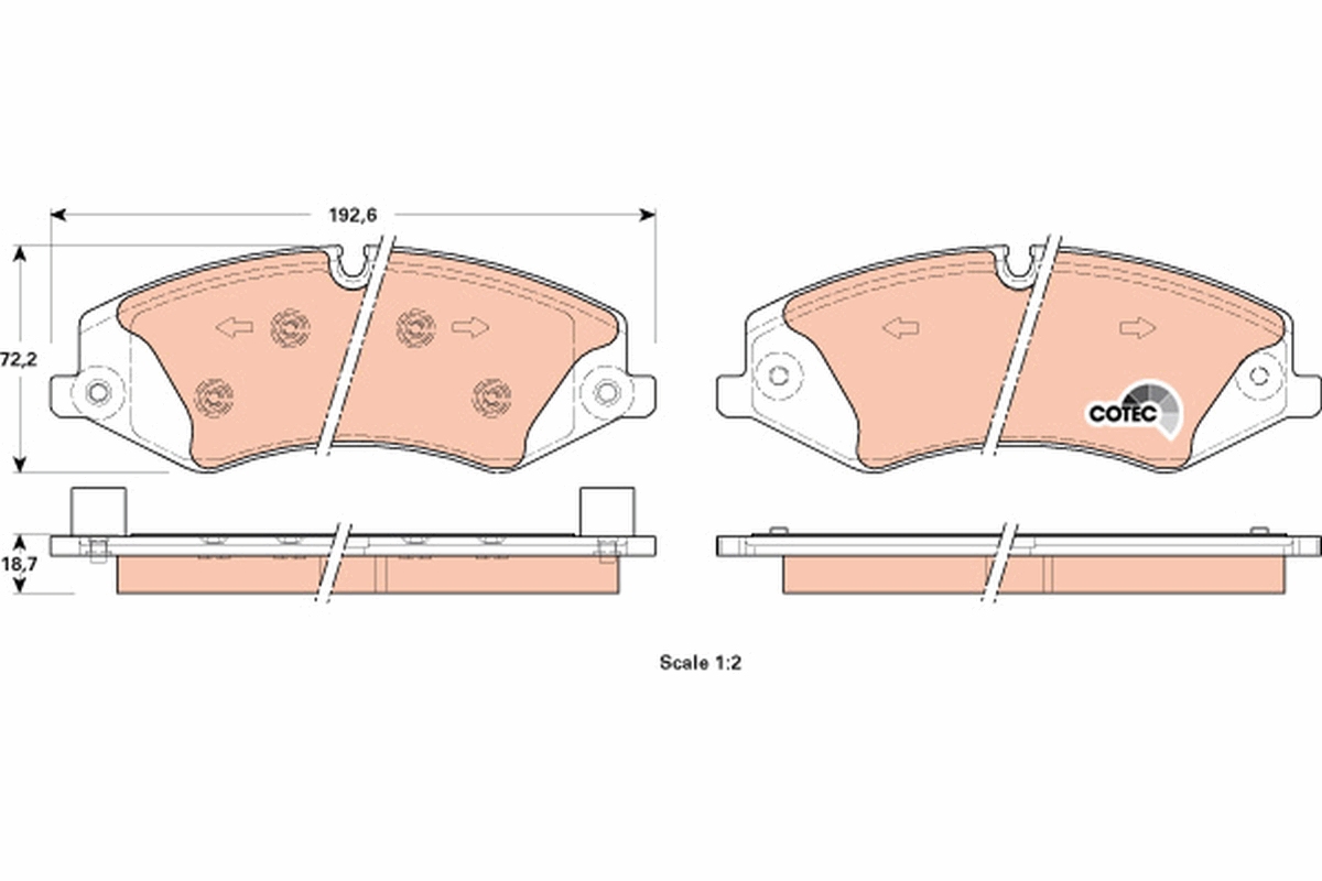 TRW GDB1898 COTEC Brake Pad...