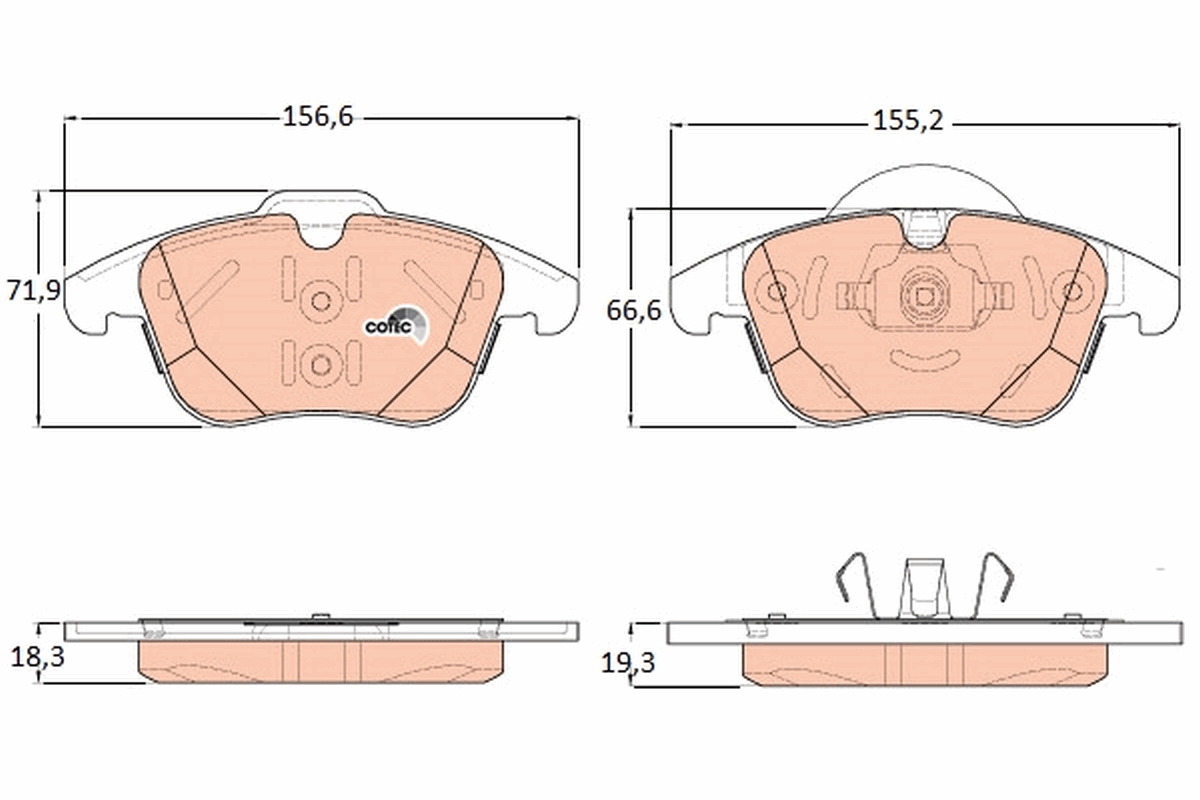 TRW GDB1925 COTEC Brake Pad...