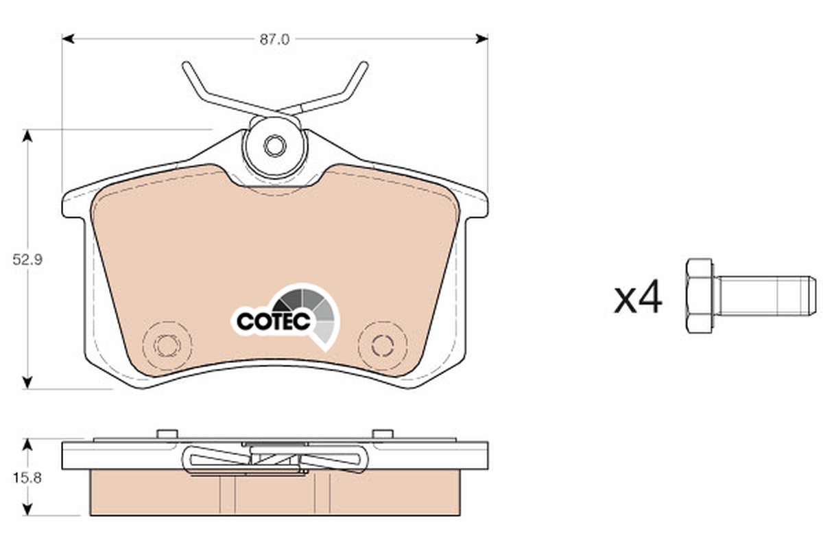 TRW GDB1973 COTEC Brake Pad...