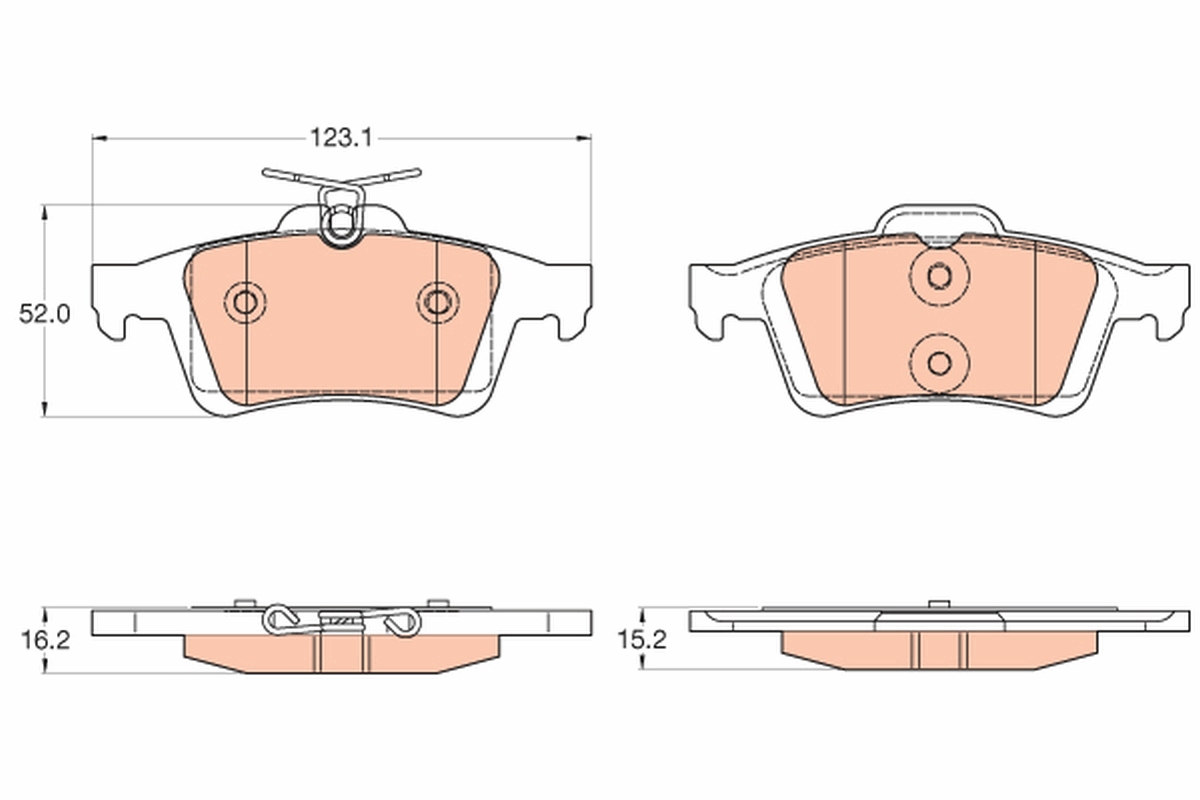TRW GDB2033 Brake Pad Set,...
