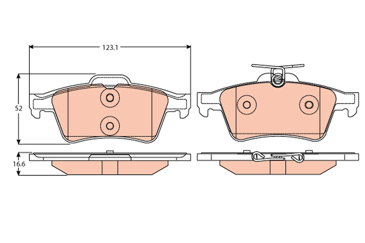 TRW GDB2086 COTEC Brake Pad...