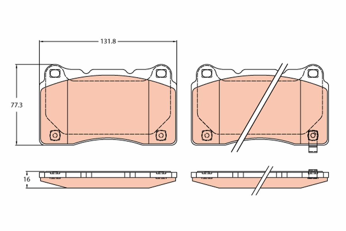TRW GDB2237 Brake Pad Set,...