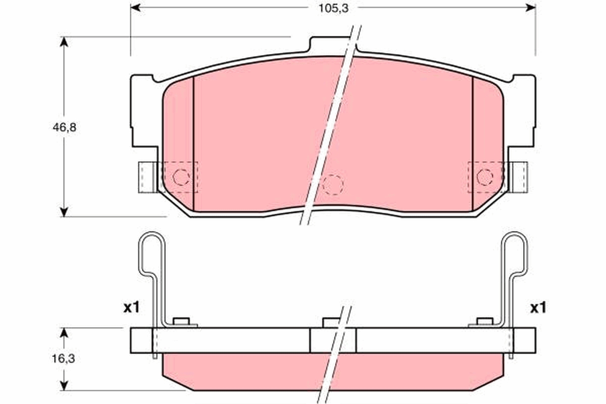 TRW GDB3181 Brake Pad Set,...