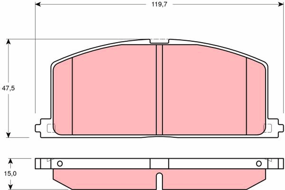 TRW GDB3184 Brake Pad Set,...