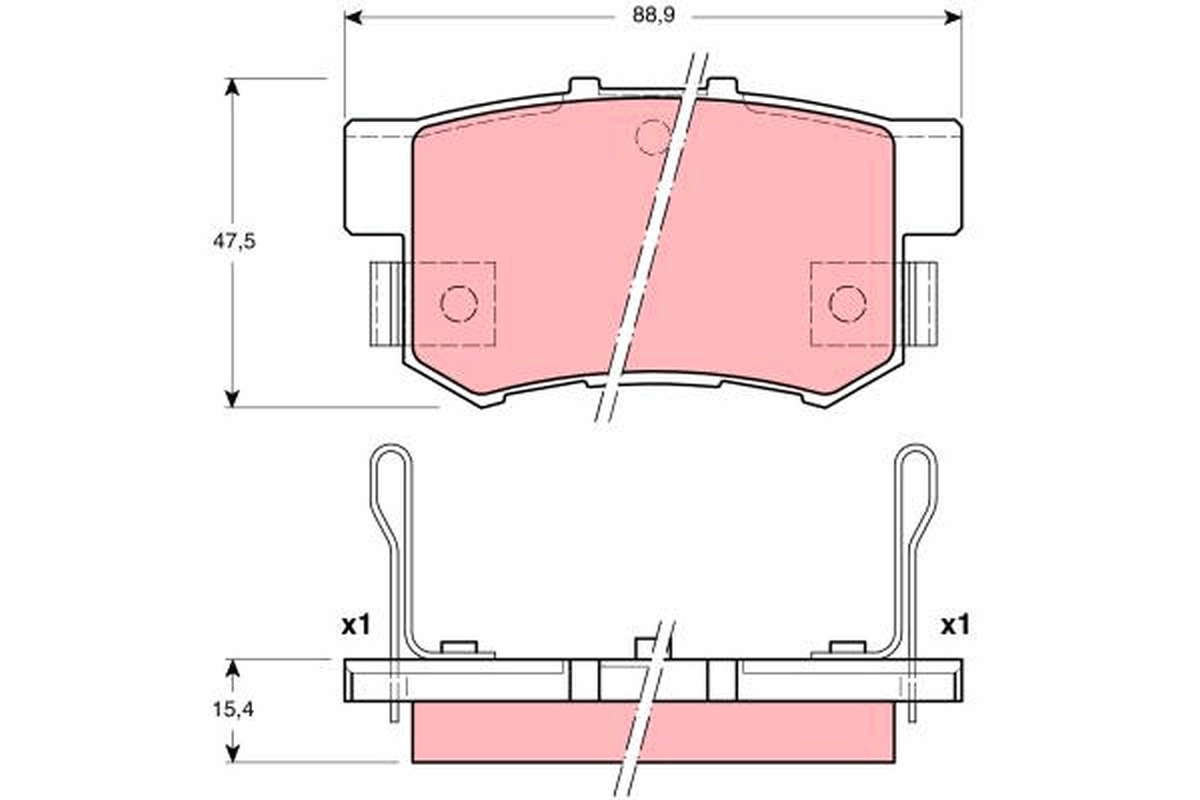 TRW GDB3191 Brake Pad Set,...