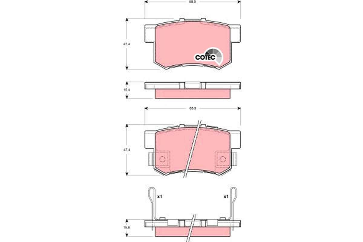 TRW GDB3269 COTEC Brake Pad...