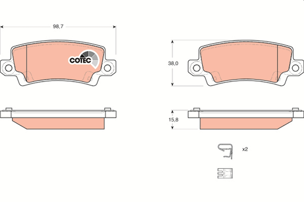 TRW GDB3289 COTEC Brake Pad...