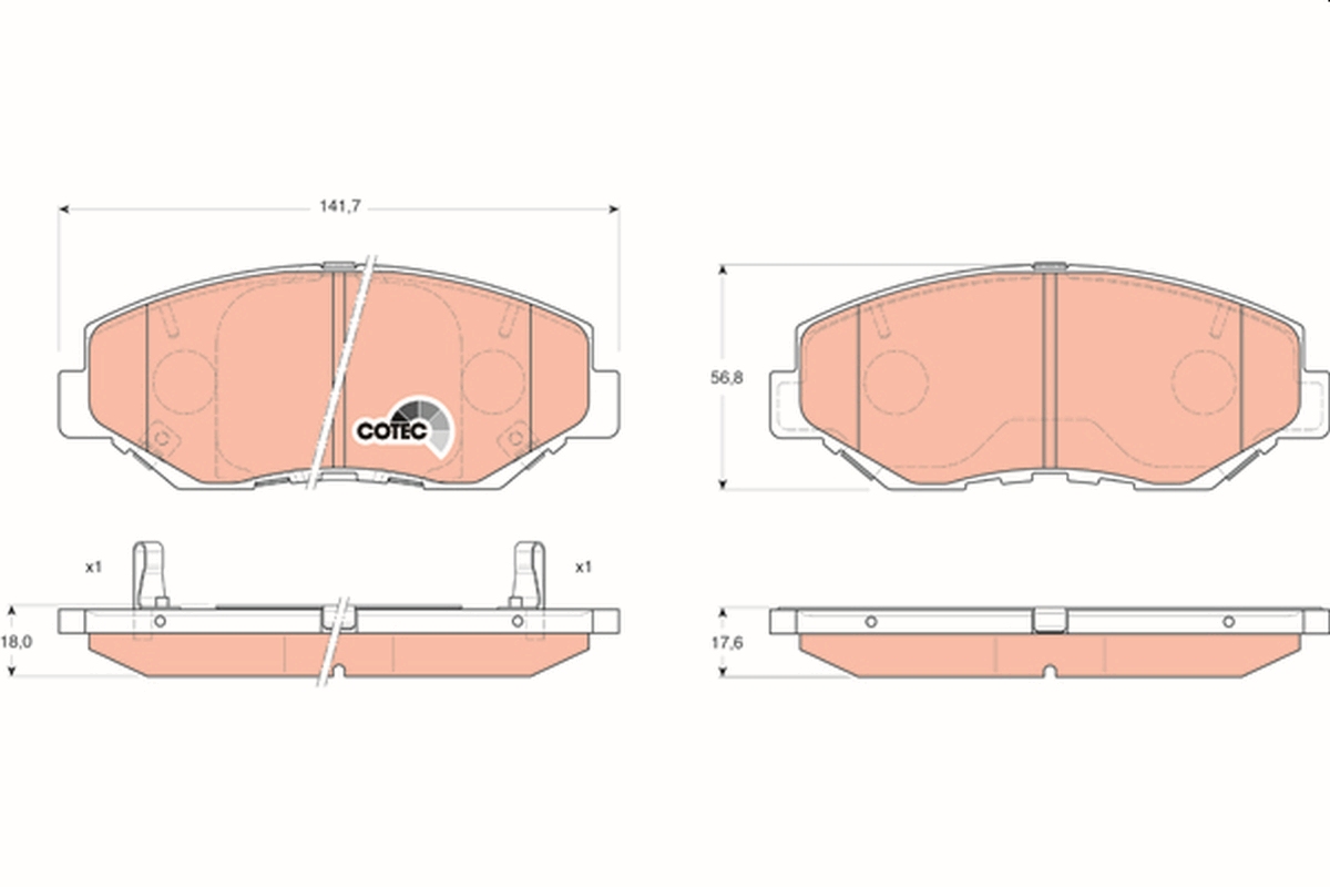 TRW GDB3325 COTEC Brake Pad...