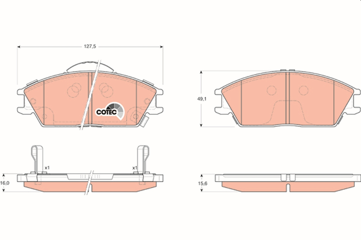 TRW GDB3331 COTEC Brake Pad...