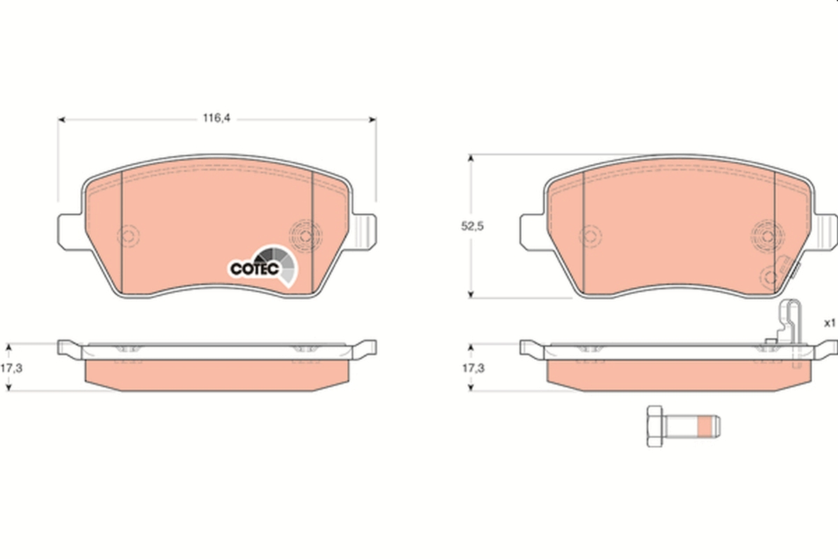 TRW GDB3396 COTEC Brake Pad...