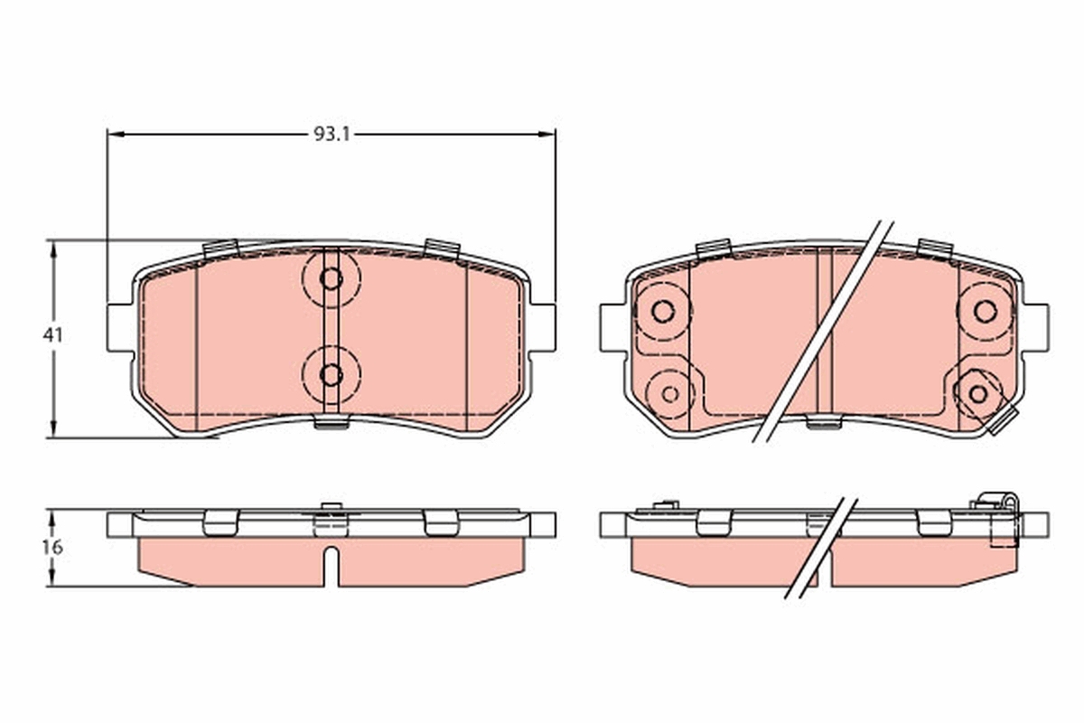 TRW GDB3421 COTEC Brake Pad...