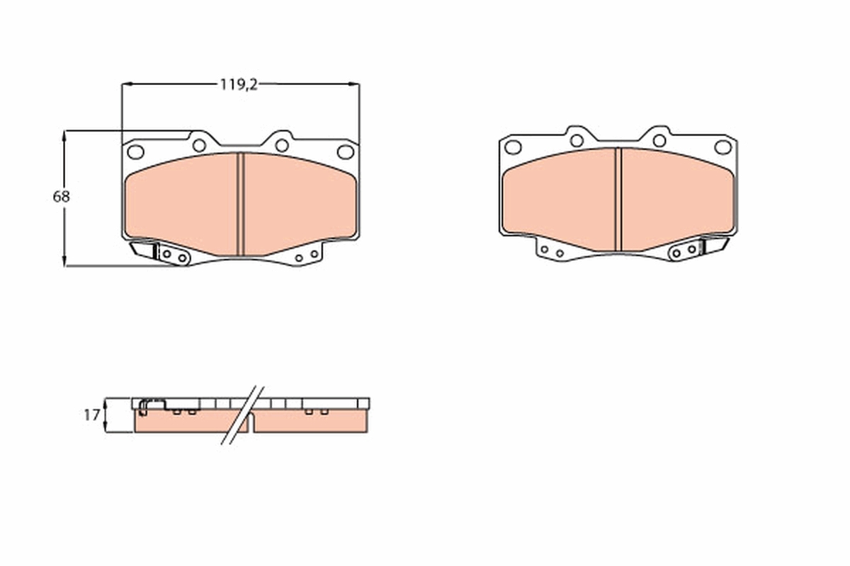 TRW GDB3428 COTEC Brake Pad...