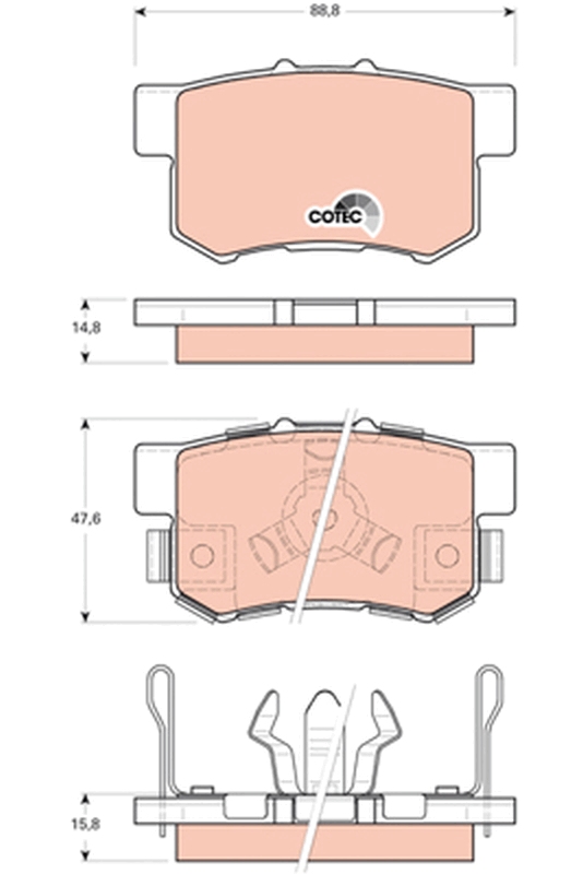 TRW GDB3438 COTEC Brake Pad...