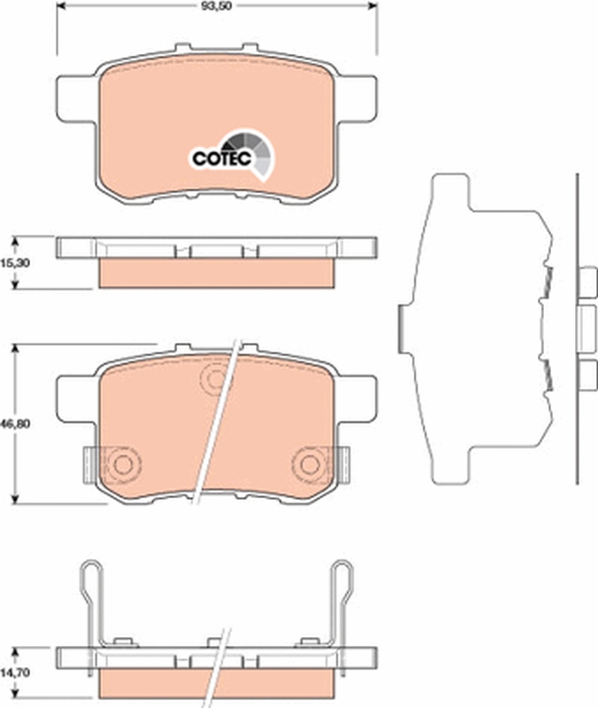 TRW GDB3482 COTEC Brake Pad...