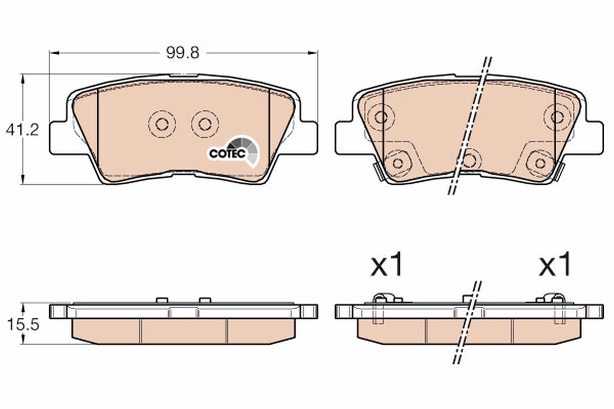 TRW GDB3537 COTEC Brake Pad...