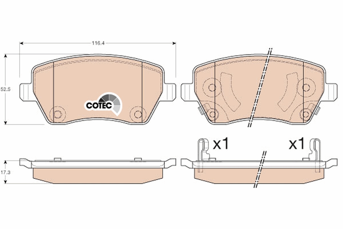 TRW GDB3546 COTEC Brake Pad...