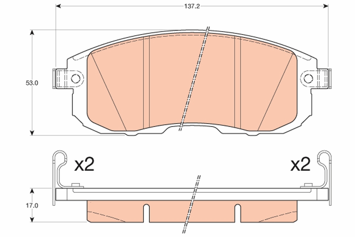 TRW GDB3616 Brake Pad Set,...