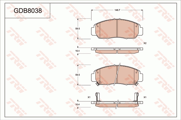 Brake Pad Set, disc brake