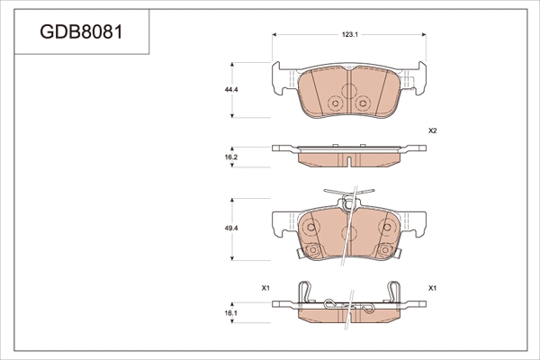Brake Pad Set, disc brake