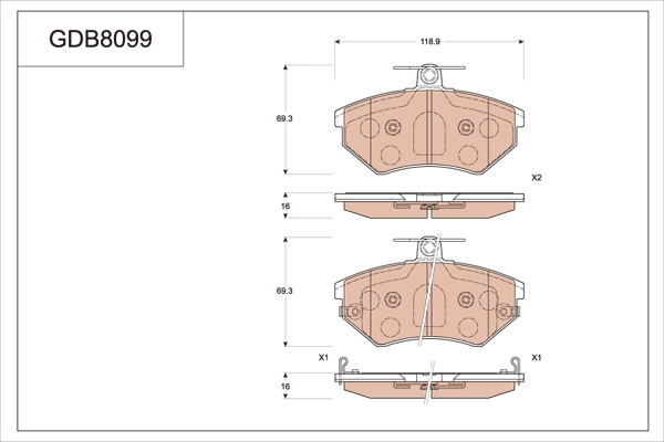 Brake Pad Set, disc brake