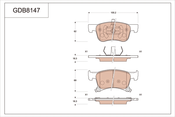 Brake Pad Set, disc brake