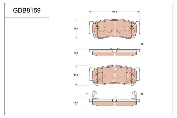 Brake Pad Set, disc brake