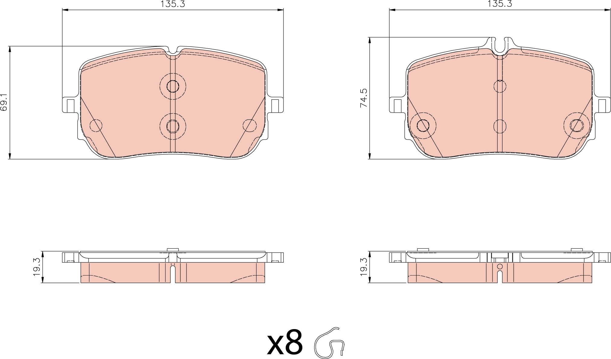 Brake Pad Set, disc brake