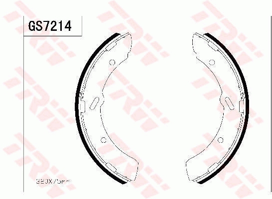 Brake Shoe Set, parking brake
