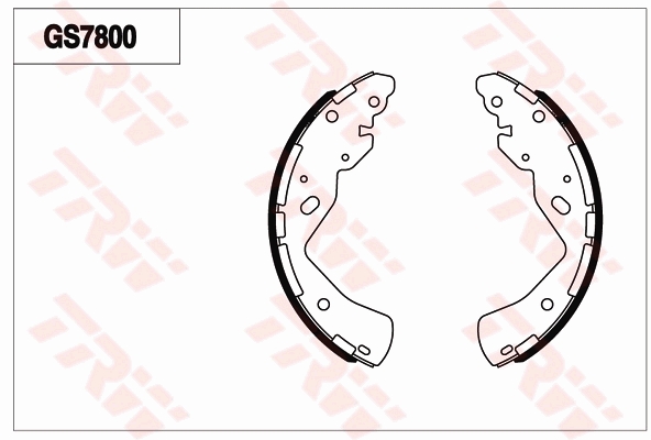 TRW GS7800 Σετ σιαγόνων φρένων for FORD FORD ASIA & OCEANIA FORD AUSTRALIA MAZDA
