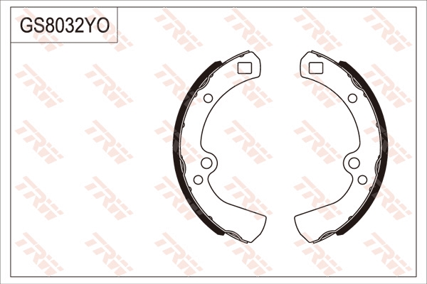 Brake Shoe Set, parking brake