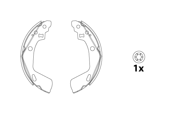 TRW GS8865 Brake Shoe Set,...