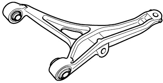Control/Trailing Arm, wheel suspension